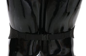 Black Dotted Waist Belt Silk Cummerbund