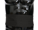 Dolce & Gabbana Dark Gray Dotted Waist Belt Silk Cummerbund