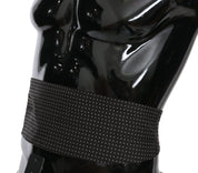 Dolce & Gabbana Dark Gray Dotted Waist Belt Silk Cummerbund Dolce & Gabbana