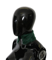 Green Fur Neck Collar Wrap Lambskin Scarf