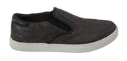 Dolce & Gabbana Gray Leather Flat Caiman Mens Loafers Shoes Dolce & Gabbana