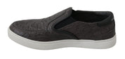 Dolce & Gabbana Gray Leather Flat Caiman Mens Loafers Shoes Dolce & Gabbana