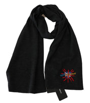 Dolce & Gabbana Gray #DGLovesLondon Wool Wrap Wool Scarf Dolce & Gabbana