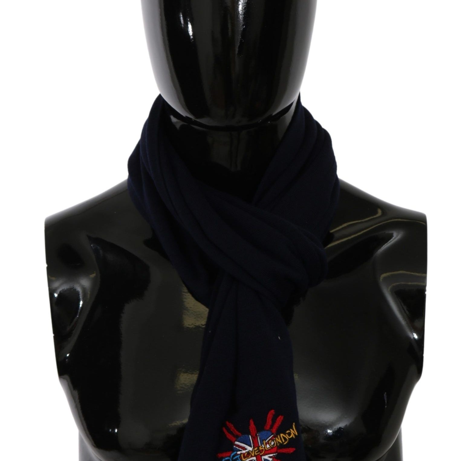 Dolce & Gabbana Blue #DGLovesLondon Wrap Shawl Wool Scarf Dolce & Gabbana