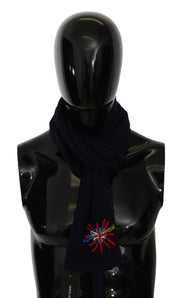 Dolce & Gabbana Blue #DGLovesLondon Wrap Shawl Wool Scarf Dolce & Gabbana
