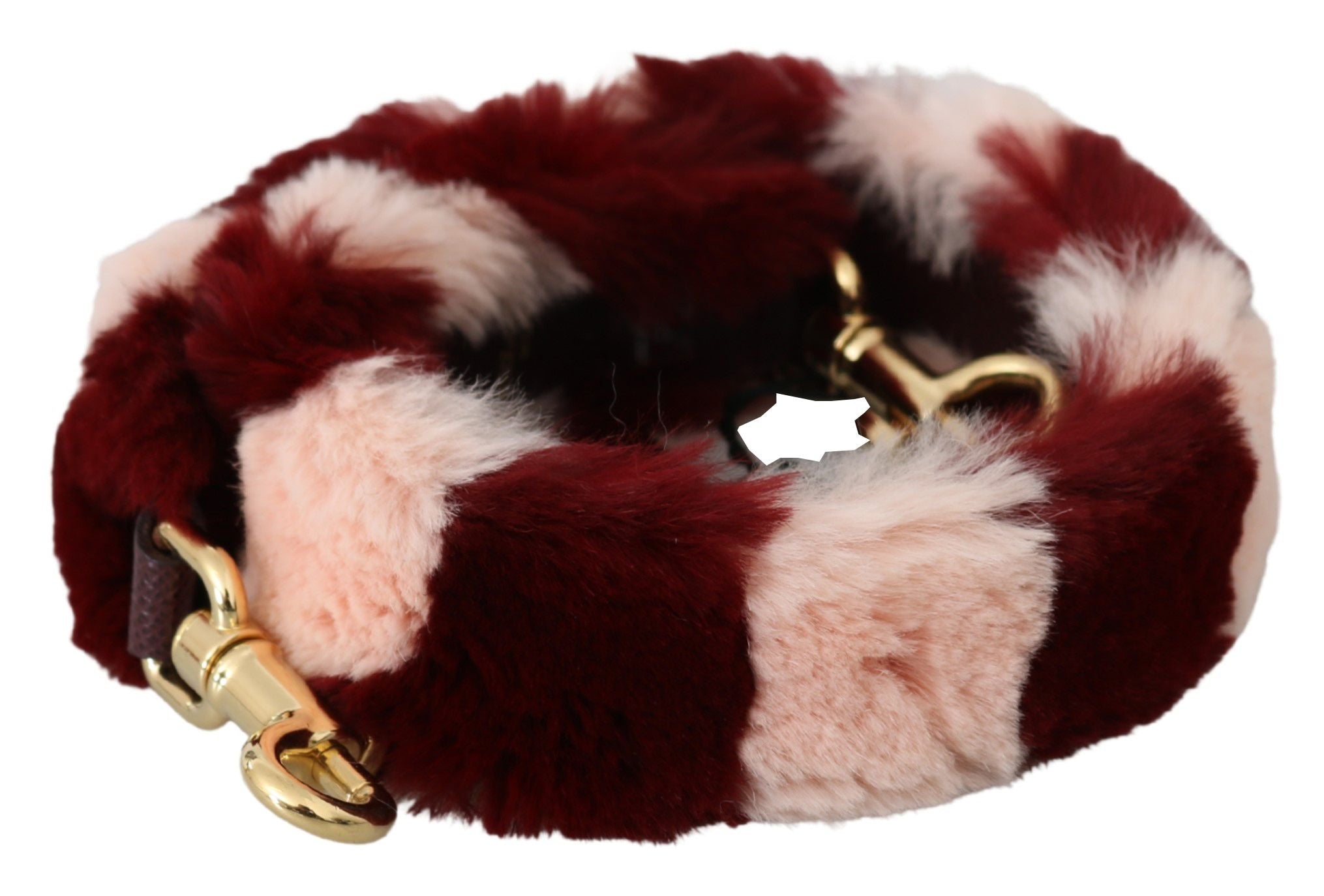 Dolce & Gabbana Pink Red Lapin Fur Accessory Shoulder Strap Dolce & Gabbana