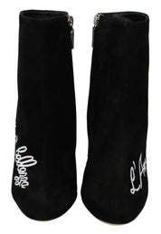 Black Suede L'Amore E'Bellezza Boots Shoes