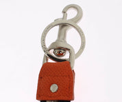 Multicolor Raffia Leather Clasp Finder Chain Keyring