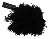 Dolce & Gabbana Black White Knitted Cashmere Animal Design Hat Dolce & Gabbana