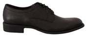 Black Leather Lace Up Mens Formal Derby Shoes