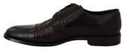 Black Leather Exotic Skins Formal Shoes