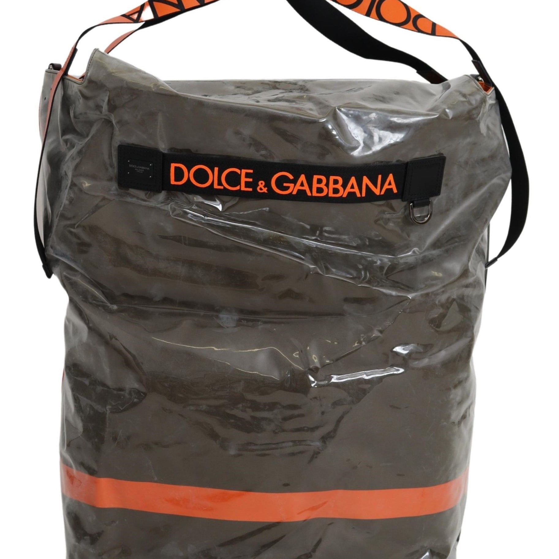 Dolce & Gabbana Cotton Men Large Fabric Green Shopping Tote Bag Dolce & Gabbana