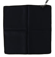 Black Square Handkerchief 100% Silk Scarf