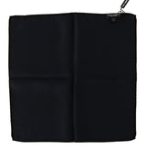 Black Square Handkerchief 100% Silk Scarf