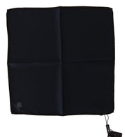 Black Square Handkerchief 100% Silk Scarf
