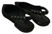 Black Flats Slingback Charmeuse Shoes