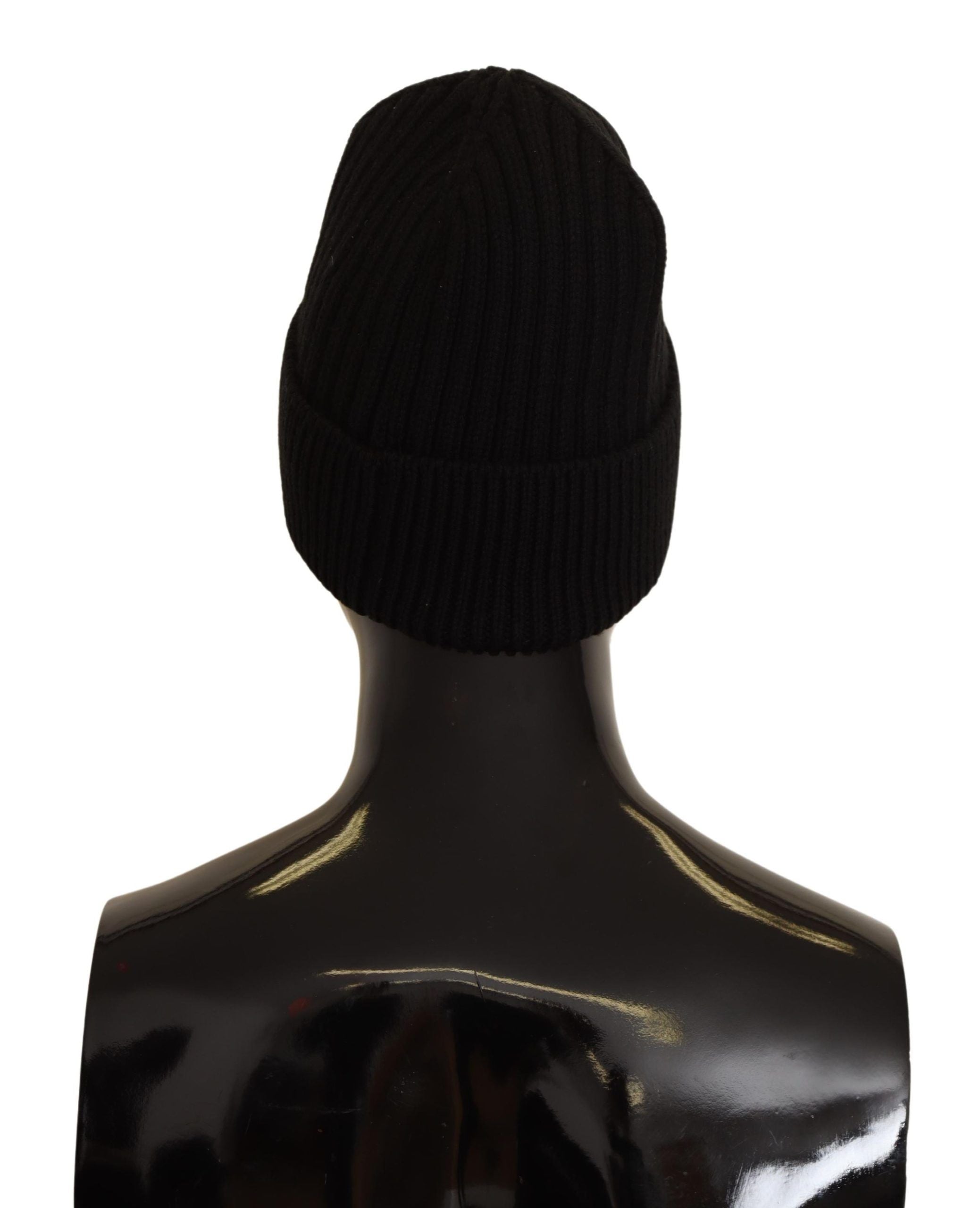 Dolce & Gabbana Black Wool Knit Women Winter Hat Dolce & Gabbana