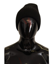 Dolce & Gabbana Black Wool Knit Women Winter Hat Dolce & Gabbana