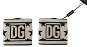 White Black Wool Logo #DGMILLENNIALS Wristband