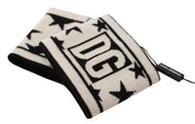 Dolce & Gabbana White Black Wool Logo #DGMILLENNIALS Wristband Dolce & Gabbana