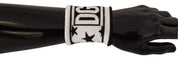 White Black Wool Logo #DGMILLENNIALS Wristband