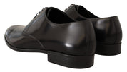 Black Leather Lace Up Men Dress Derby Shoes