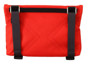 Red Polyamide Downtown Flat Crossbody Bag