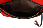 Red Polyamide Downtown Flat Crossbody Bag