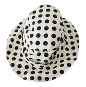 Dolce & Gabbana White 100% Cotton Polka Dot Design Trilby Hat Dolce & Gabbana