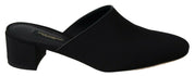 Black Grosgrain Slides Sandals Women Shoes