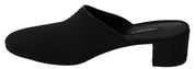 Black Grosgrain Slides Sandals Women Shoes