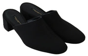 Black Grosgrain Slides Sandals Women Shoes