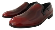 Bordeaux Patent Leather Dress Loafers Shoes