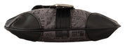 Gray Printed Logo Shoulder Crossbody Purse Bag
