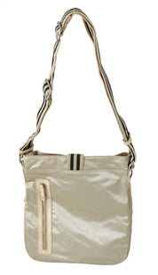 Beige Handbag Shoulder Tote Fabric Purse