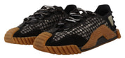 Black White Fabric Lace Up NS1 Sneakers