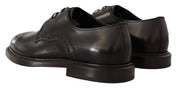 Black Leather Dress Formal Derby Shoes