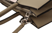 Sage Green Polyurethane Tote Shoulder Bag