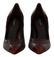 Multicolor Exotic Leather Heels Pumps Shoes