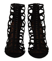 Black Suede Stiletto Heels Bette Sandals Shoes