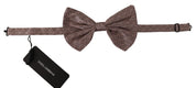 Gray Fantasy Print Adjustable Neck Papillon Bow Tie