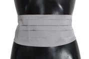 Gray Waist Belt Silk Cummerbund