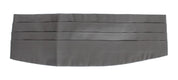 Gray Waist Belt Silk Cummerbund