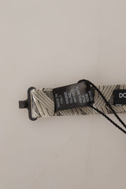 Gray 100% Silk Adjustable Neck Papillon Bow Tie