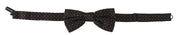 Gray Polka Dot 100% Silk Neck Papillon Tie