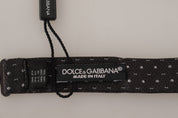 Gray Polka Dot 100% Silk Neck Papillon Tie