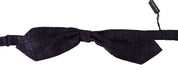 Blue Geometric Silk Adjustable Neck Papillon Tie