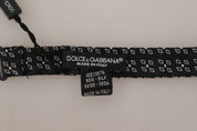 Black White Polka Dot 100% Silk Neck Papillon Tie
