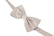 Gray 100% Silk Adjustable Neck Papillon Tie
