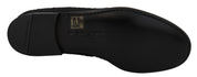 Black Floral Jacquard Slippers Loafers Shoes